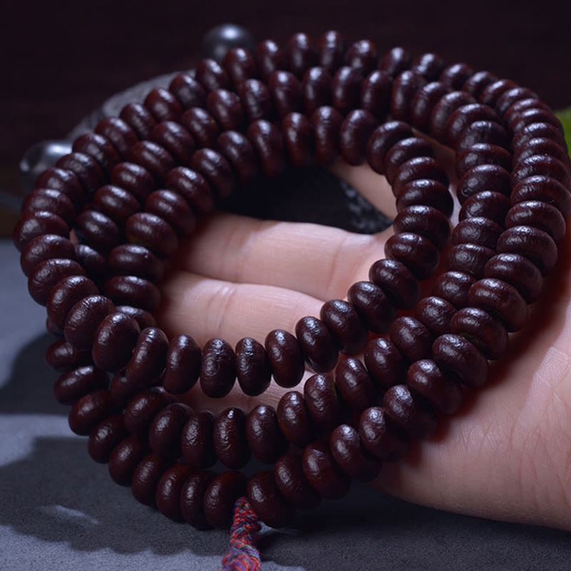108 Beads Purple Bodhi Seed Mala Bracelet Meditation