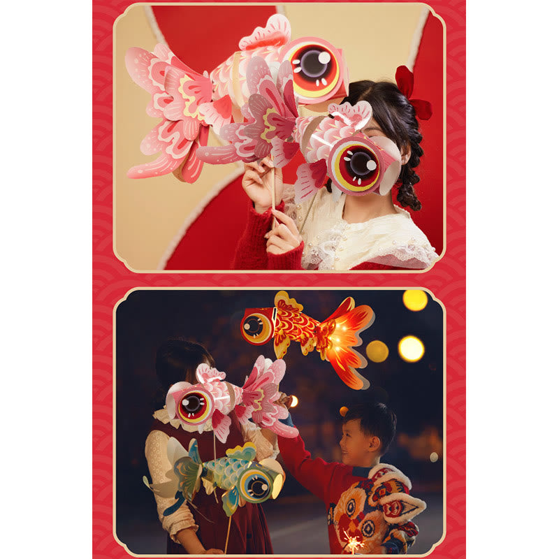 Lanterne en papier poisson koï porte-bonheur DIY | Décoration de la mi-automne