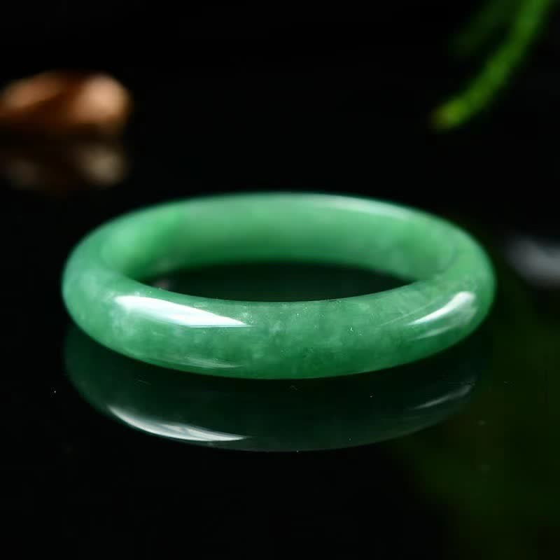 Bracelet jonc en jade 58 mm pour l'abondance et la protection