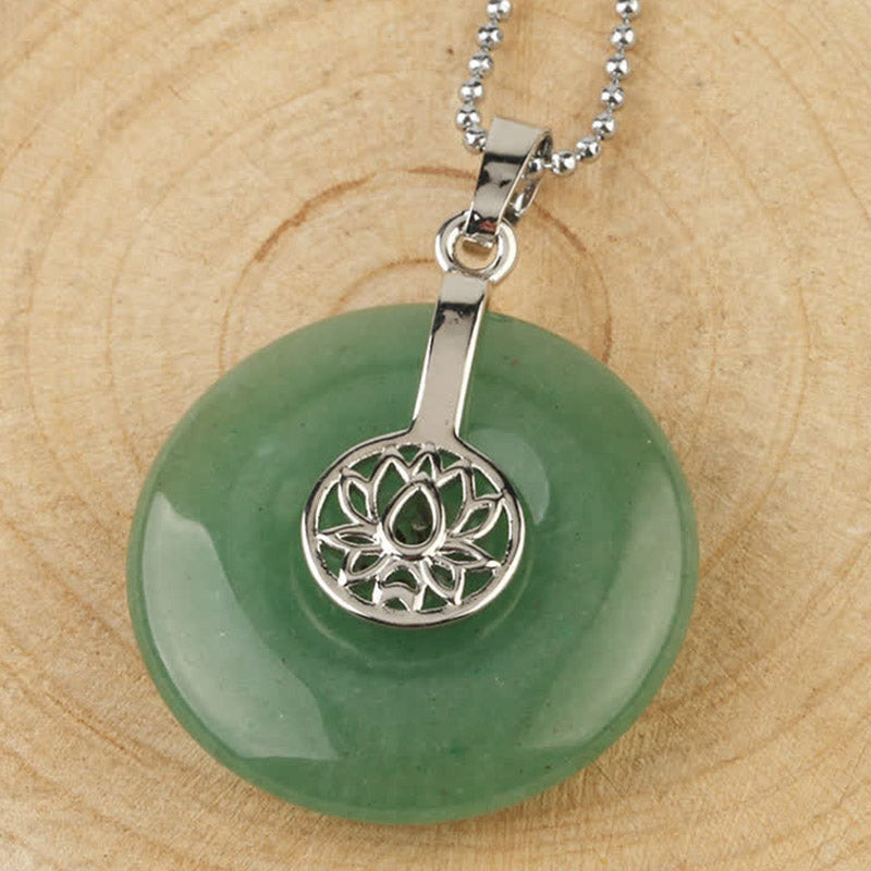 Collier de guérison en cristal d'améthyste rose lotus