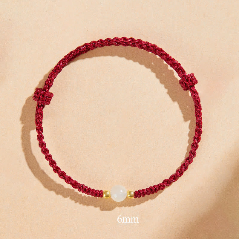 Bracelet de prospérité en perles de jade porte-bonheur de 8 mm