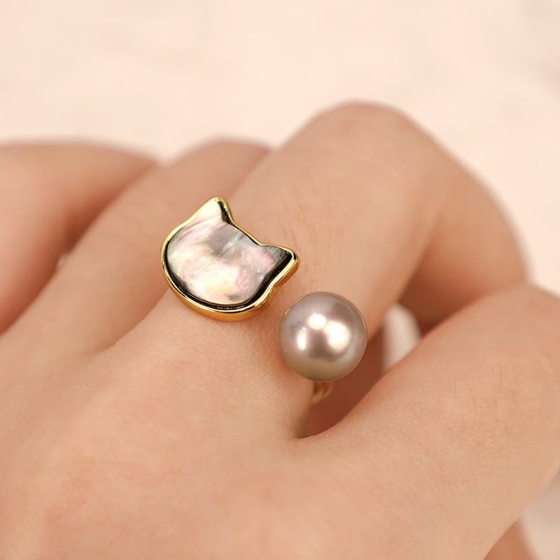 Ensemble collier et boucles d'oreilles de guérison pour chat en cuivre et perles naturelles