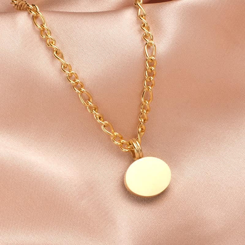 Collier pendentif ovale turquoise en acier titane