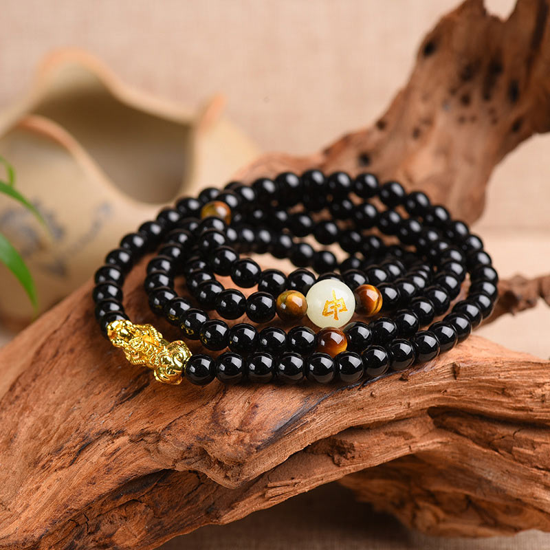 6mm Obsidian PiXiu Protection Pixiu Bracelet