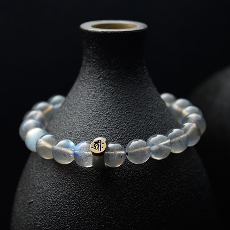 Bracelet Pierre de Lune 8 mm | 12 signes du zodiaque chinois : Amour calme