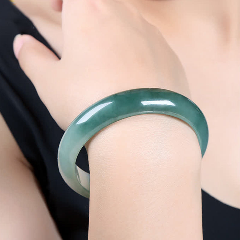 Bracelet jonc Jade Abondance et Chance 57 mm