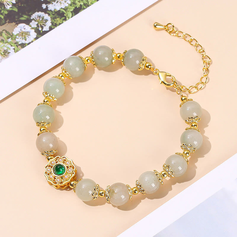 Bracelet de prospérité en jade naturel pour l'abondance et la chance
