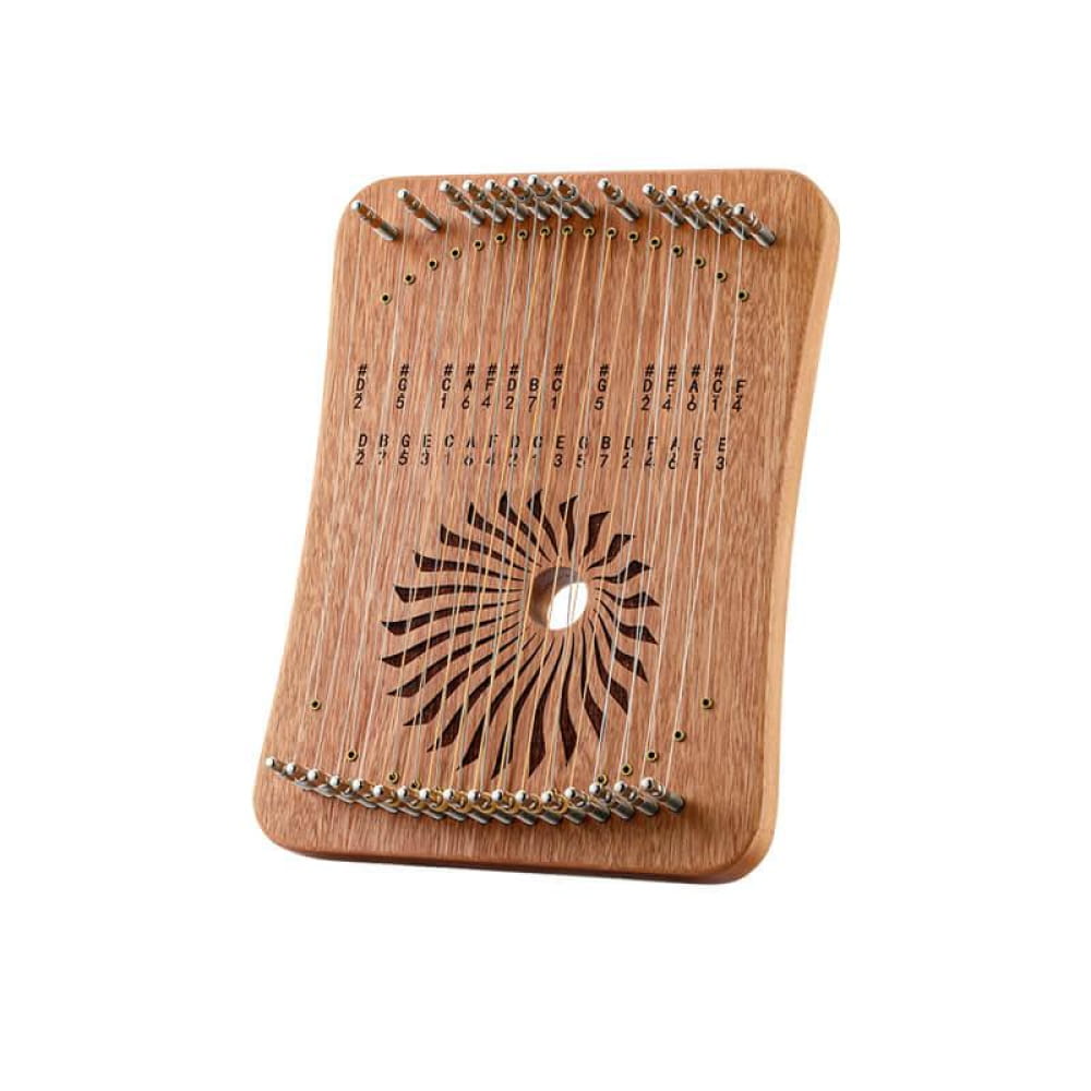 Wooden Kalimba thumb piano with spiral sound hole design for Adjustable Lyre Harp