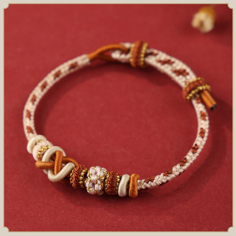 Bracelet réglable avec nœud de paix coloré pour la protection et la chance