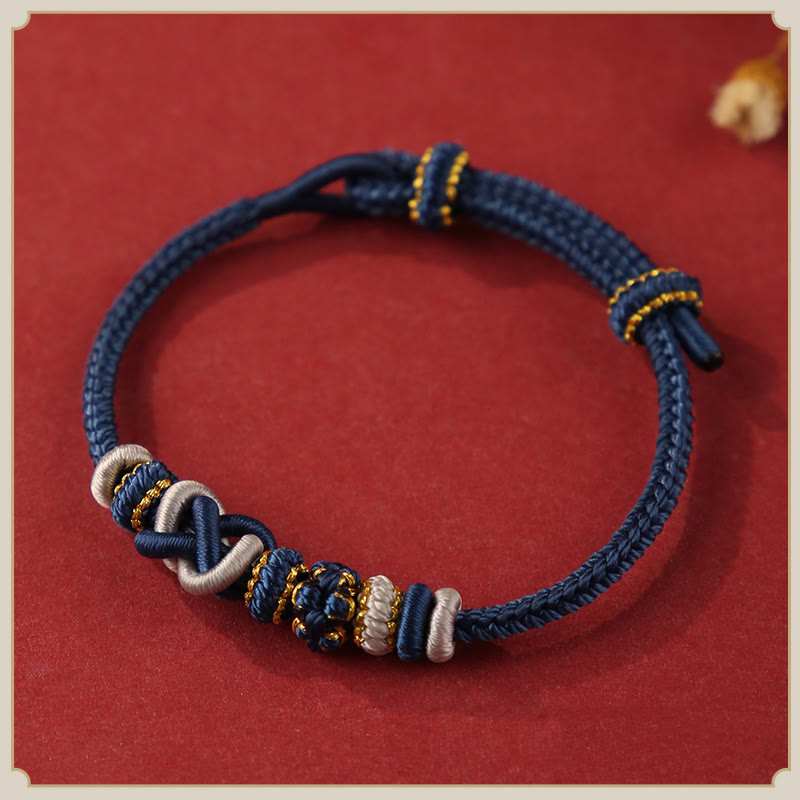 Bracelet réglable avec nœud de paix coloré pour la protection et la chance