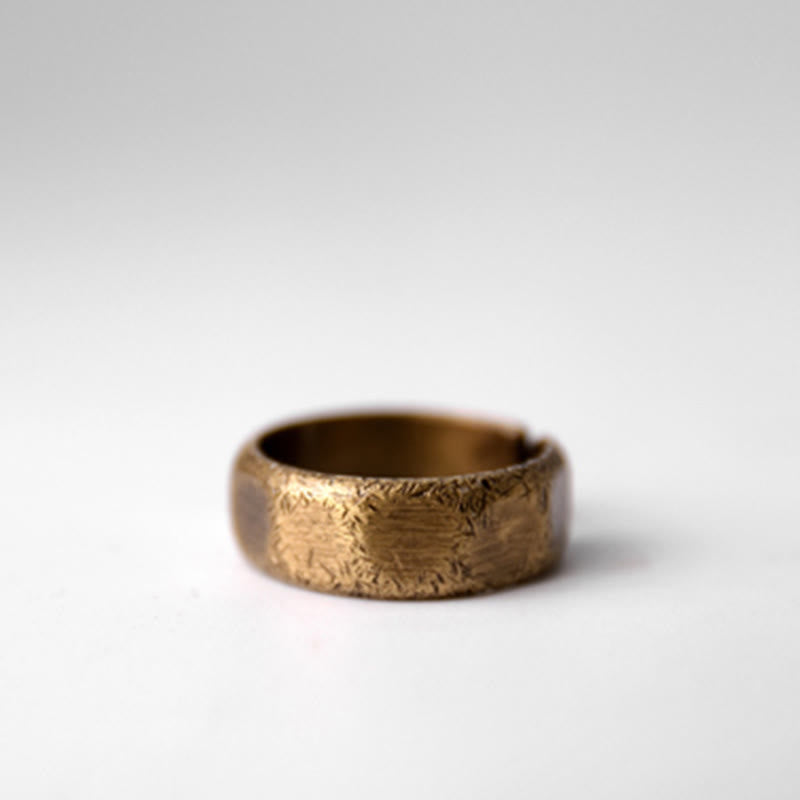 Bague de richesse ajustable en cuivre et laiton | Guérison spirituelle et chance