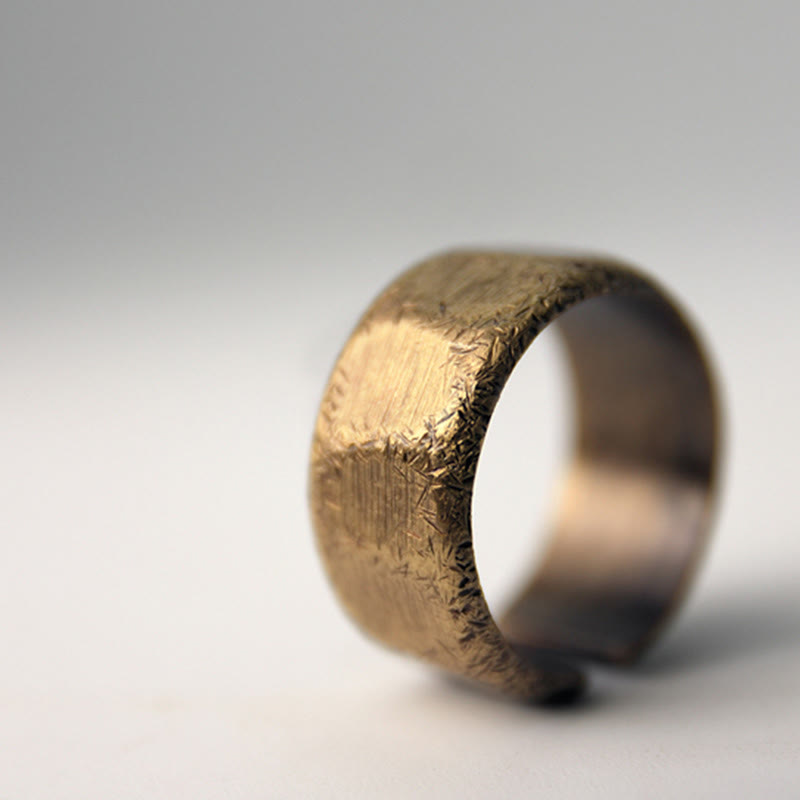 Bague de richesse ajustable en cuivre et laiton | Guérison spirituelle et chance