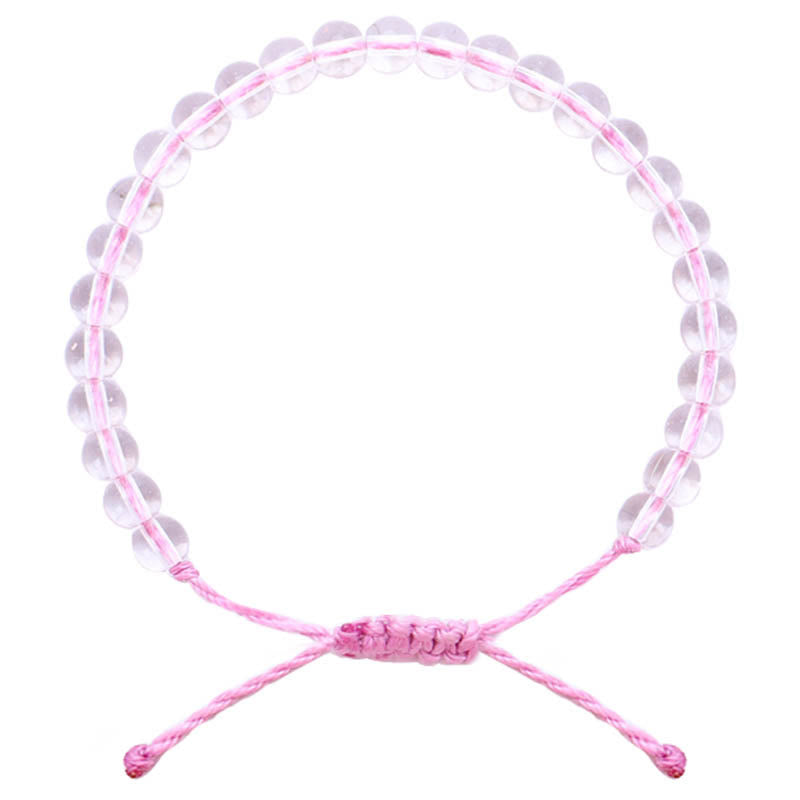 Bracelet spirituel réglable en perles de verre faites à la main