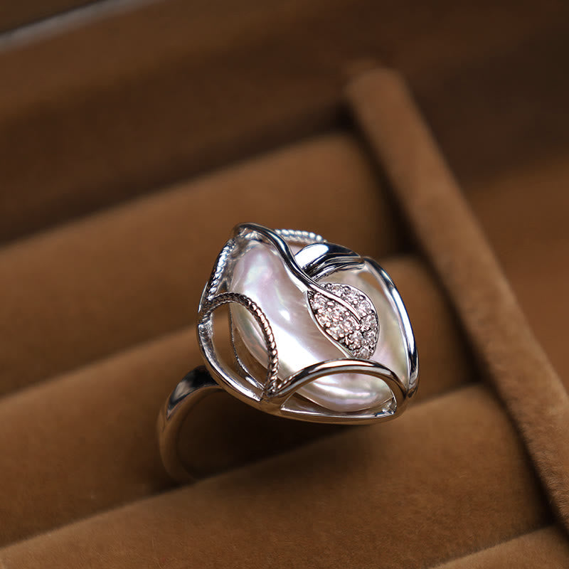 Bague ajustable en or plaqué cuivre et perles pour la richesse et le bonheur