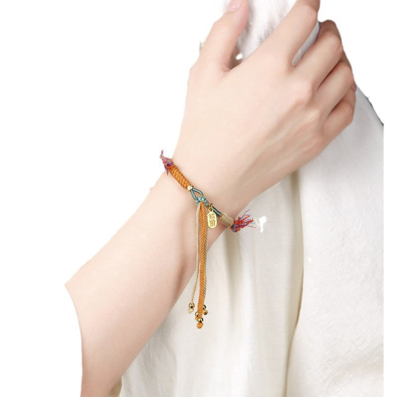 Bracelet tibétain réglable en corde colorée Nafu Luck Spiritual