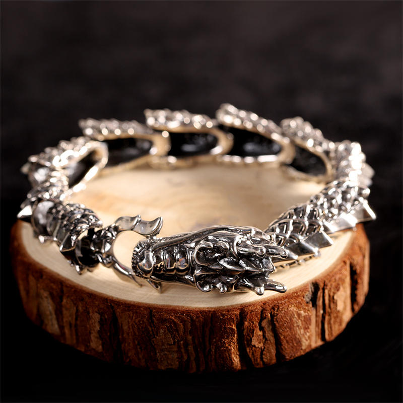 Bracelet Dragon Chance et Succès en Argent Sterling 925