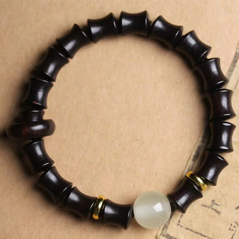 Bracelet de paix en bois d'ébène de 8 mm pour la méditation et l'équilibre