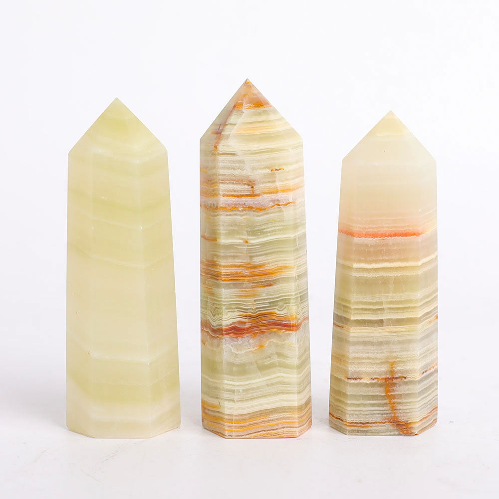 Pointe de cristal de jade afghane, pierre de guérison de 7,6 à 10 cm