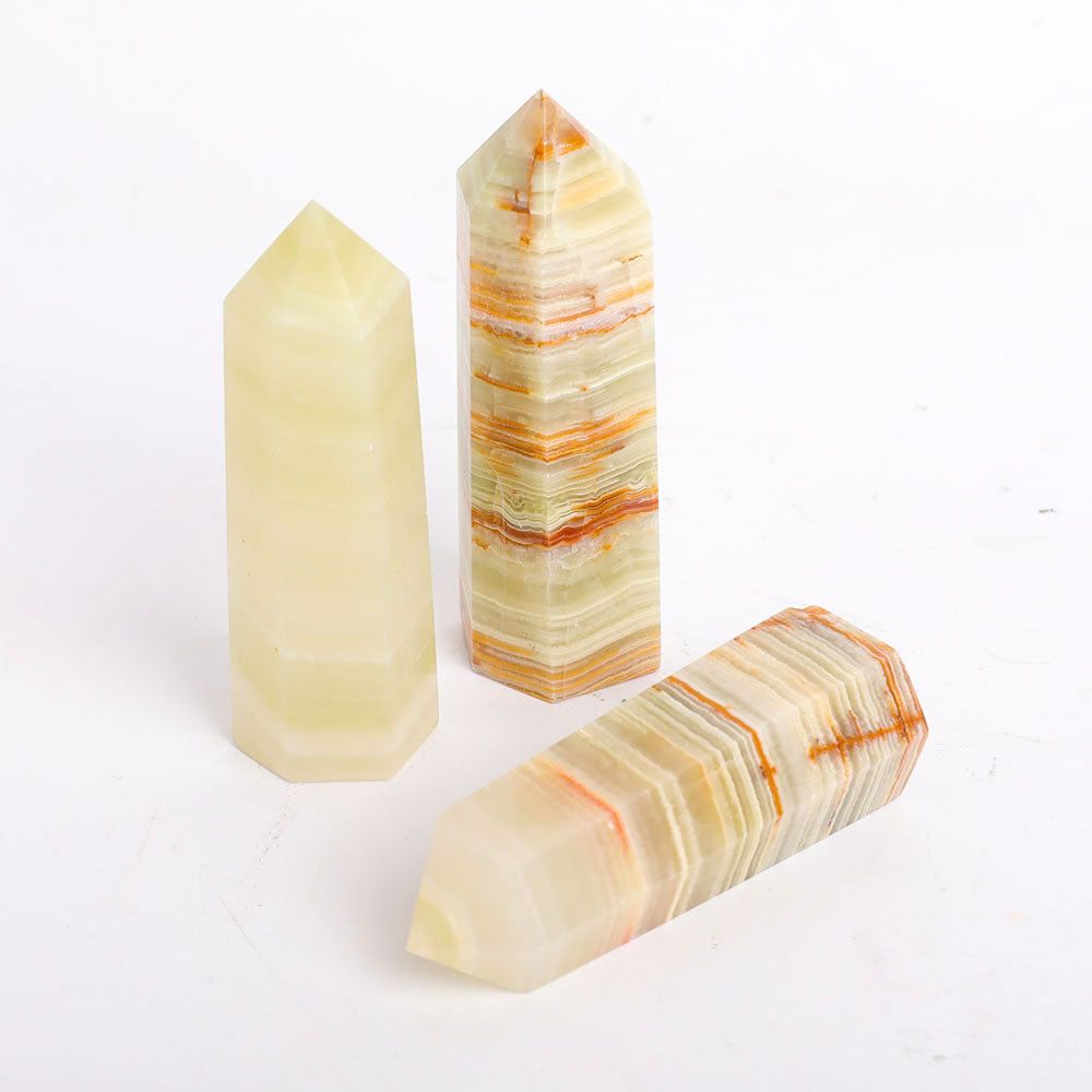 Pointe de cristal de jade afghane, pierre de guérison de 7,6 à 10 cm