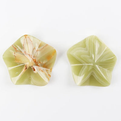 Étoile de mer en cristal sculptée à la main en jade afghan, 7,5 cm