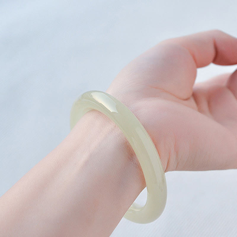 Bracelet manchette Abondance en jade d'Afghanistan 54-56 mm