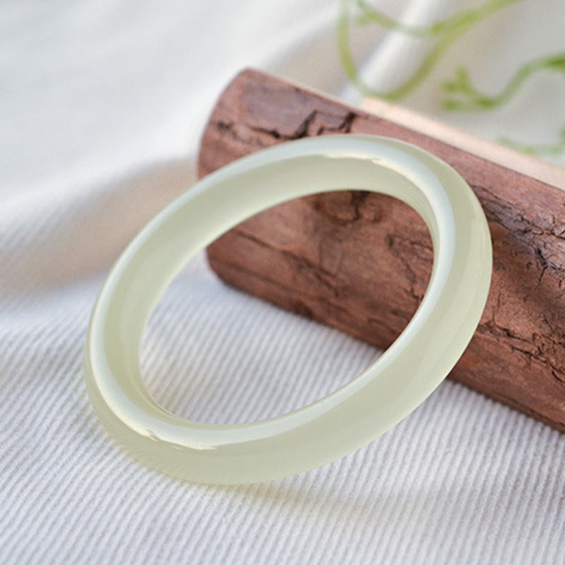 Bracelet manchette Abondance en jade d'Afghanistan 54-56 mm