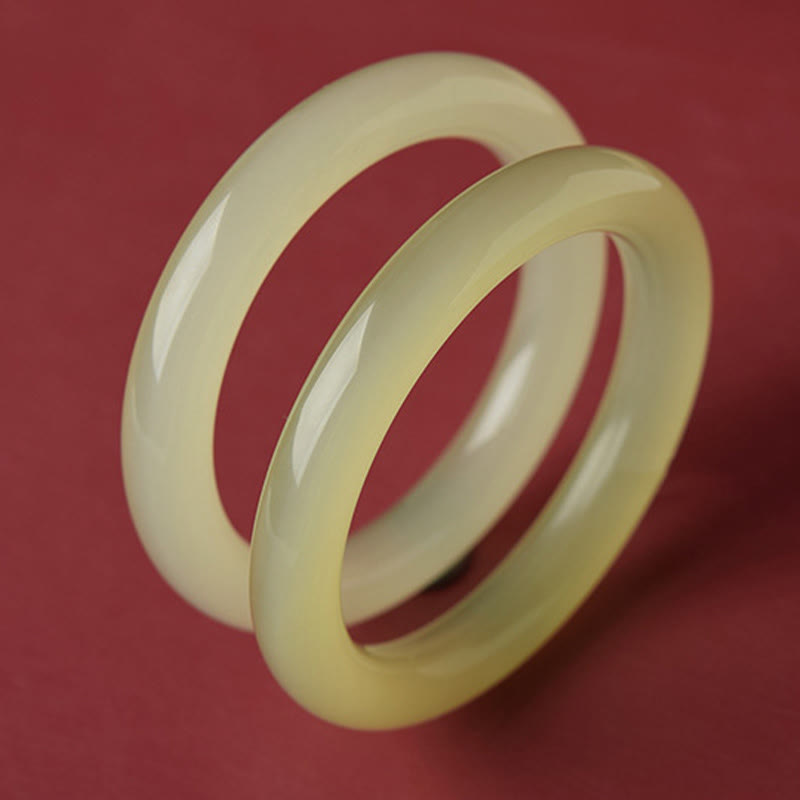 Bracelet manchette Abondance en jade d'Afghanistan 54-56 mm