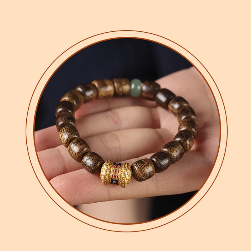 Bracelet en bois d'agar 14-15 cm pour le calme et la force spirituelle