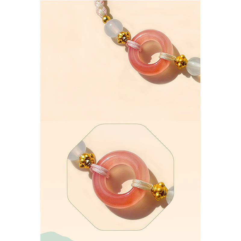 Bracelet Boucle de Paix en Agate pour la Paix et la Joie 14-19 cm