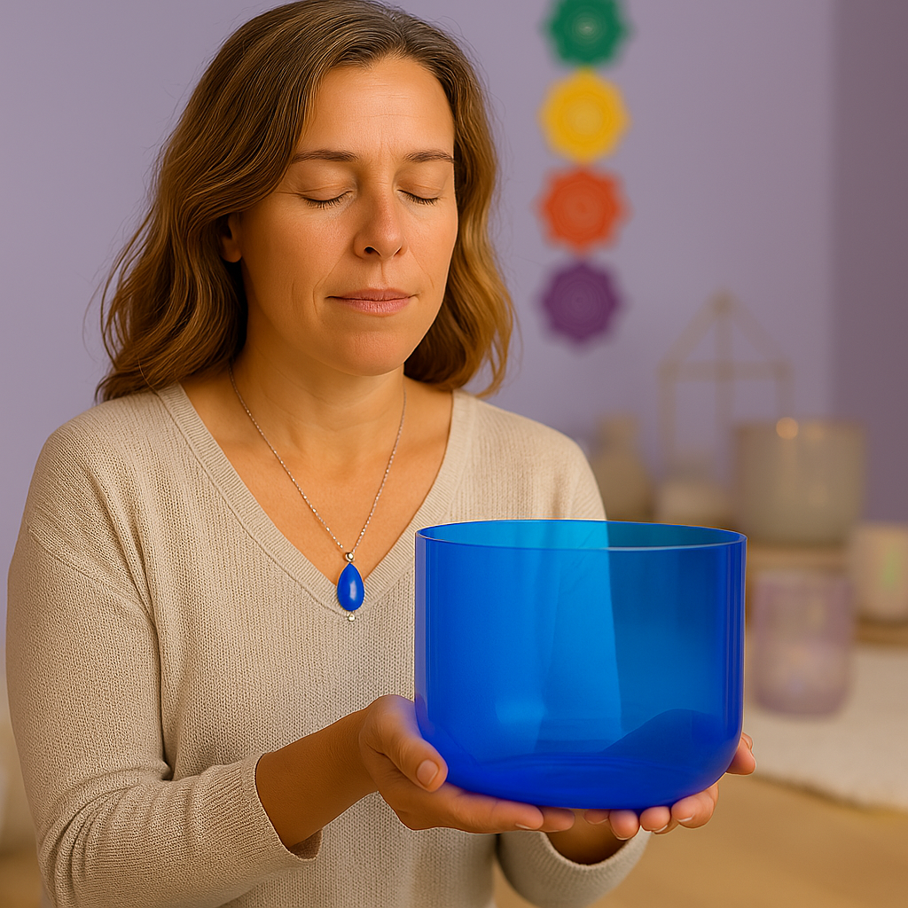 Bol chantant en cristal Alchemy Clear Indigo A Note