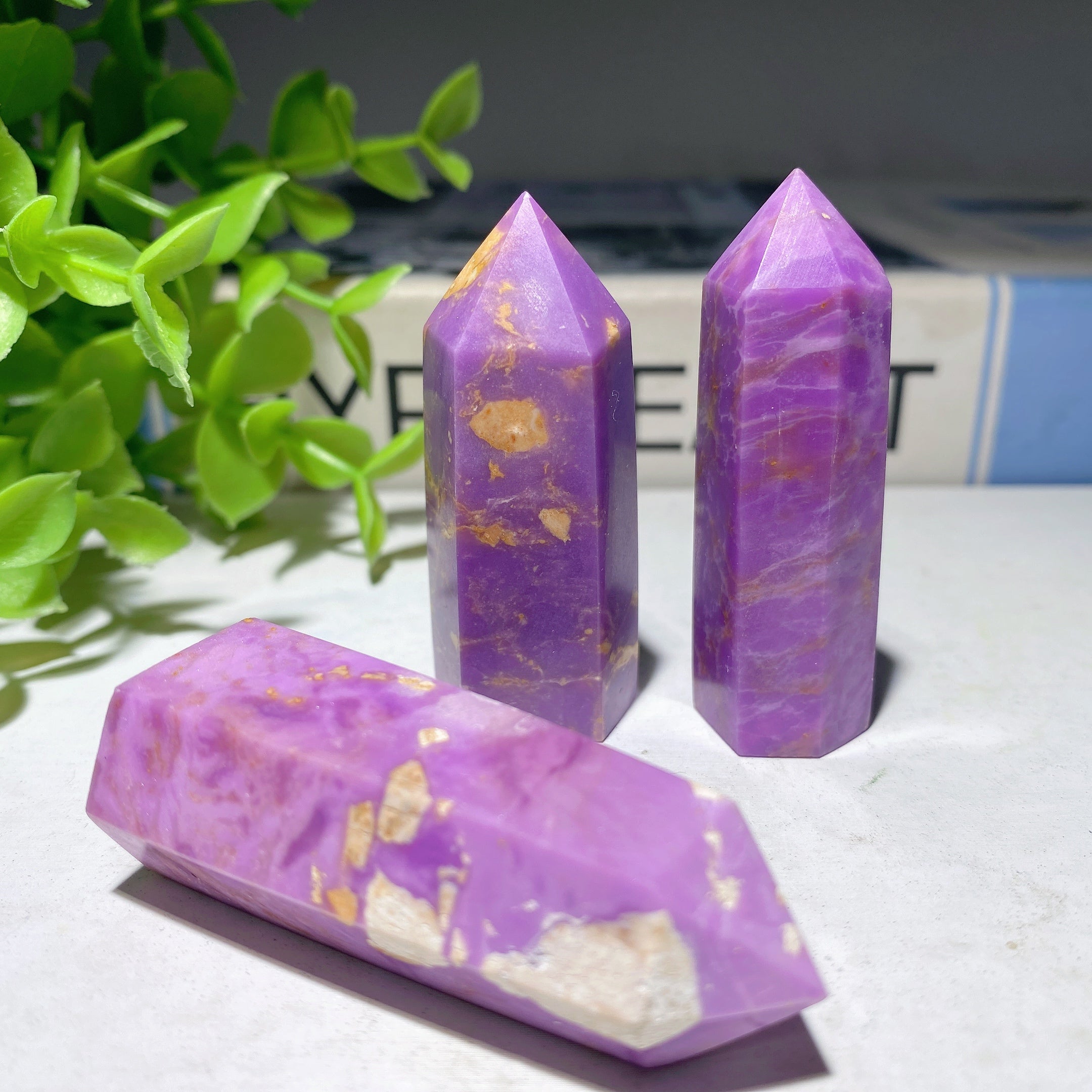 American Purple Mica Crystal Points 1.5-2.5 inch Healing