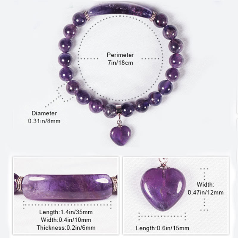 Ensemble de bijoux en améthyste avec bracelet, bracelet de cheville et collier
