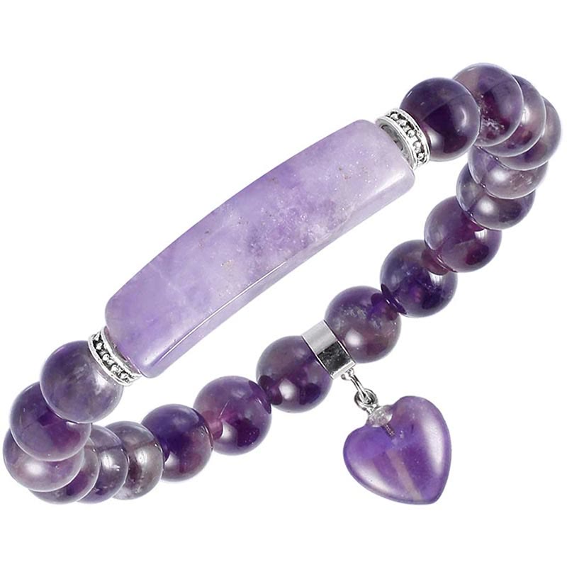 Ensemble de bijoux en améthyste avec bracelet, bracelet de cheville et collier