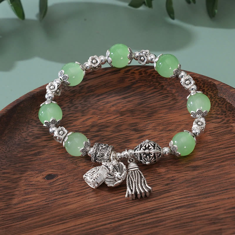 Bracelet Lotus Améthyste et Multi Cristaux