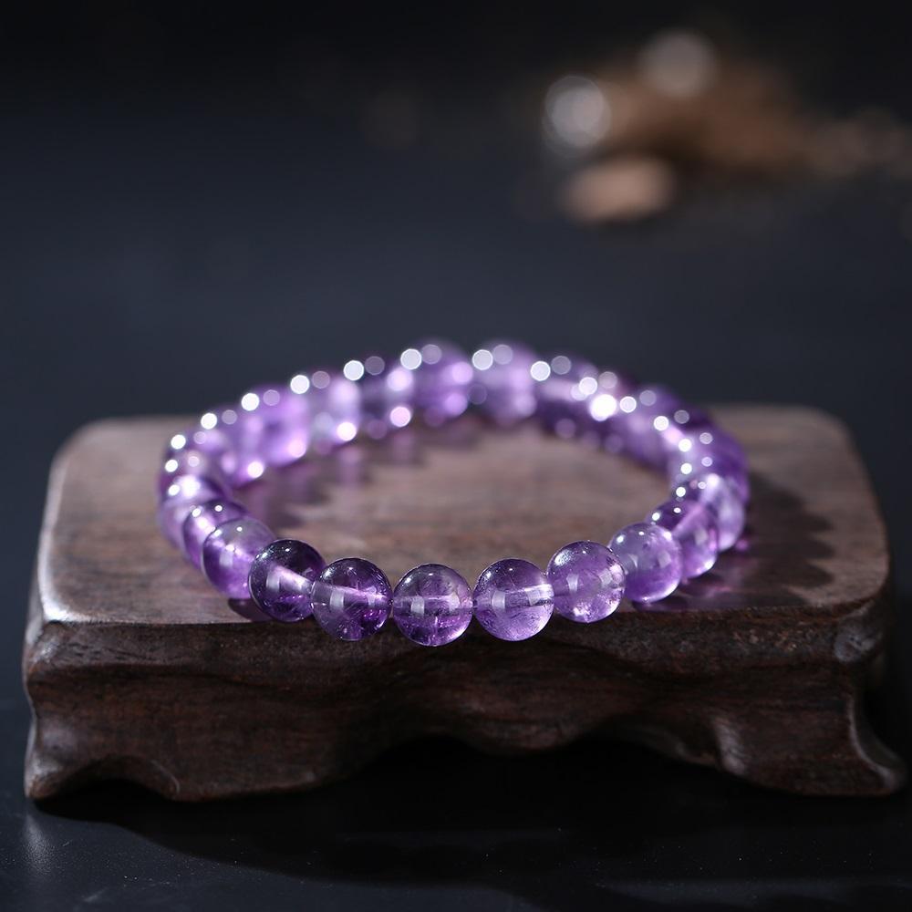 Bracelet en quartz améthyste pour l'équilibre spirituel