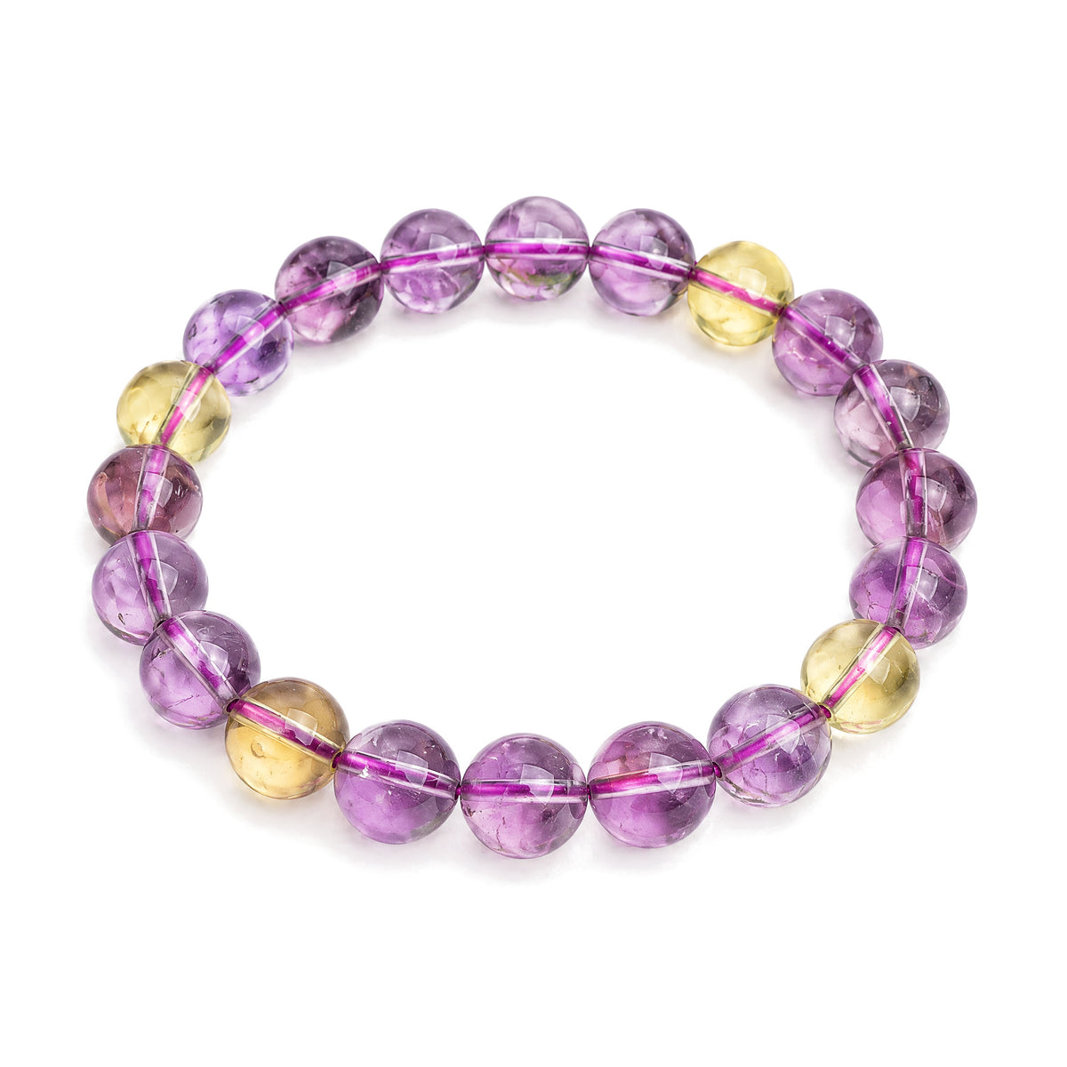 8.5mm Ametrine Healing Bracelet for Spiritual Protection, Default Title, on a white background