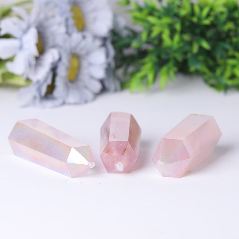 Angel Aura Rose Quartz Crystal Tower 2.4-4.5 Inches