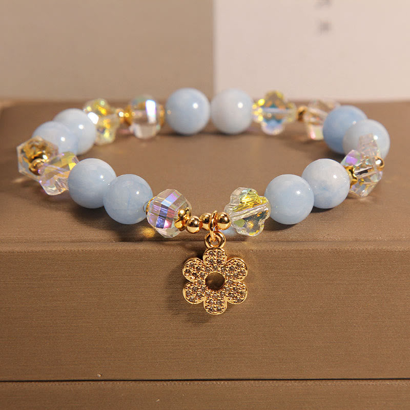Bracelet de guérison en aigue-marine 14-16 cm | Tranquillité