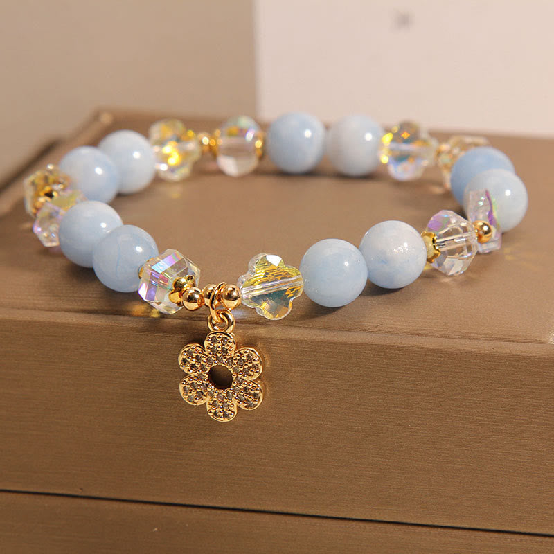 Bracelet de guérison en aigue-marine 14-16 cm | Tranquillité
