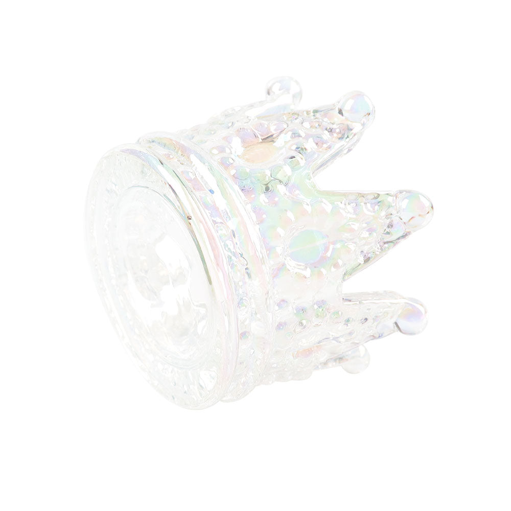 Porte-bague en cristal Aura Angel, couronne en verre, 2,9 pouces