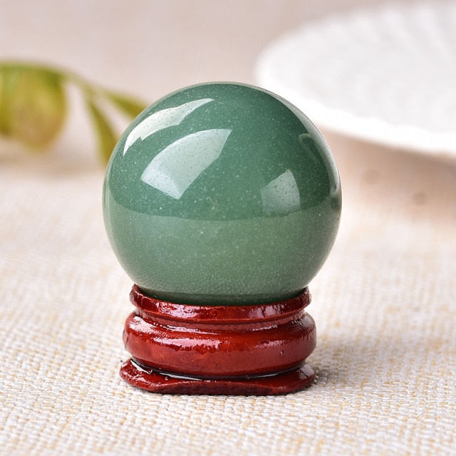 Boule de cristal d'aventurine pour la fortune et l'harmonie