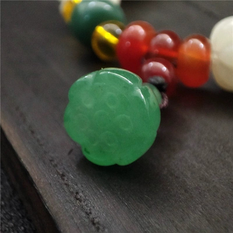Bracelet d'harmonie en agate graine de Bodhi pour la sagesse spirituelle