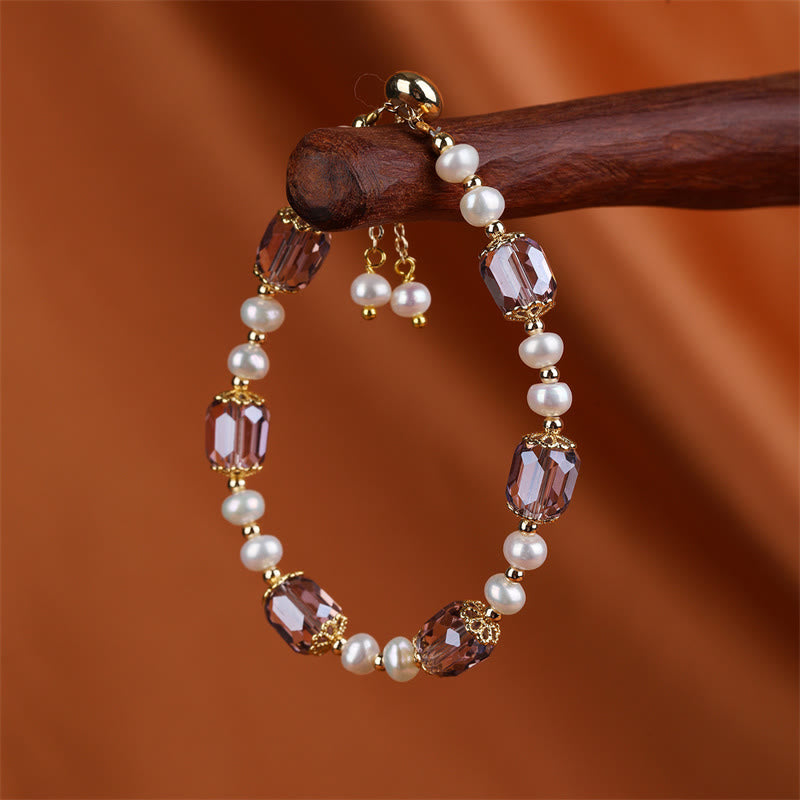 Bracelet de guérison de la paix en perles d'améthyste pour poignet de 14 à 16 cm