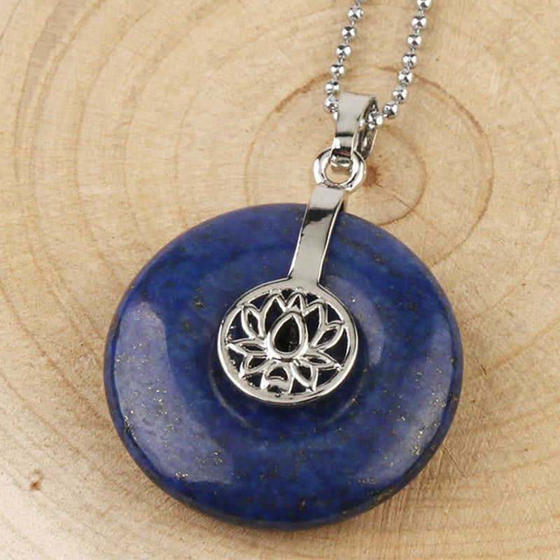 Collier de guérison en cristal d'améthyste rose lotus
