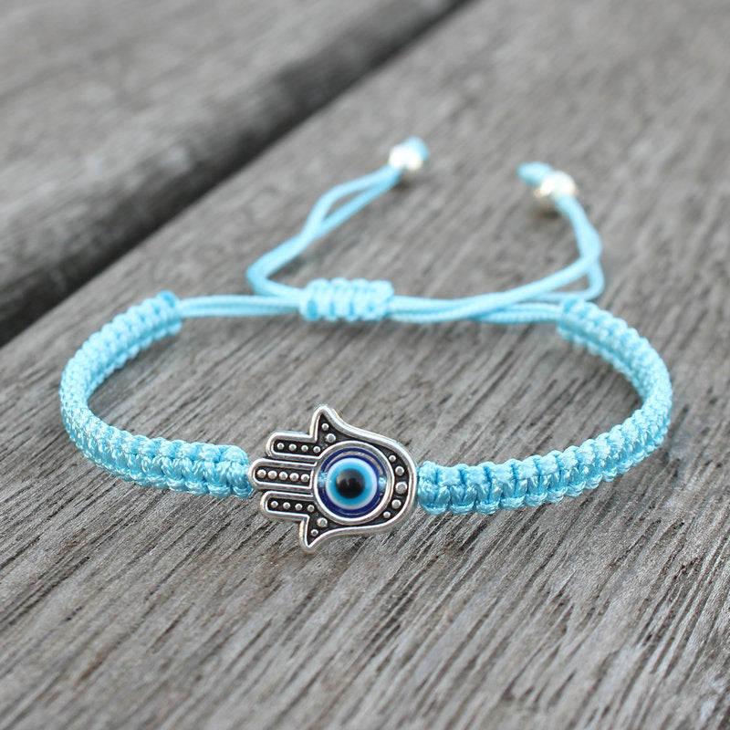 Bracelet de protection fait main avec symbole Hamsa | Chance et foi