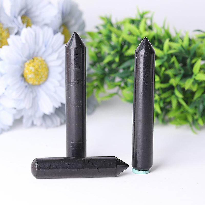 Baguette de cristal de shungite pour la guérison et l'équilibre