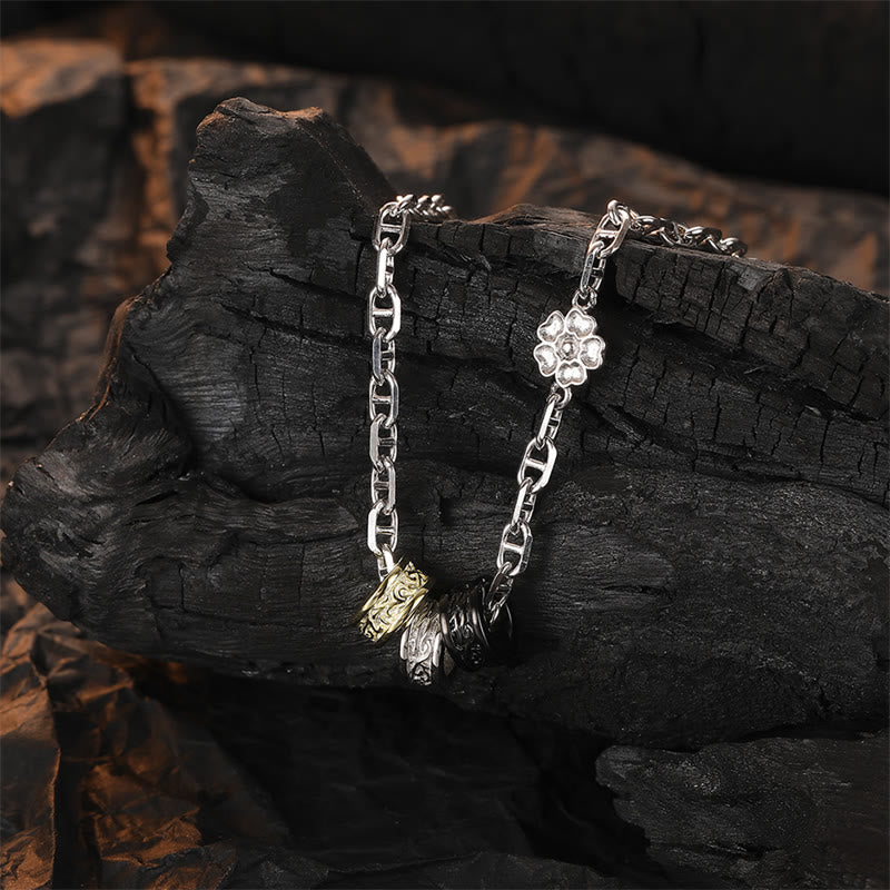 Collier d'énergie porte-bonheur en argent sterling 925 de la dynastie Tang