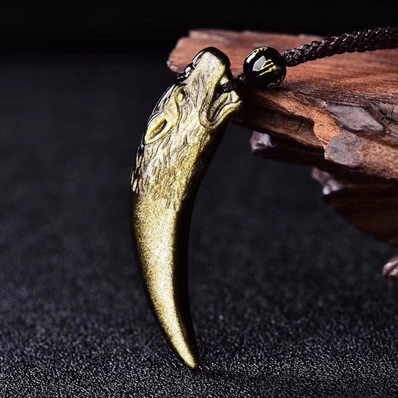 Collier pendentif multi-obsidienne Force