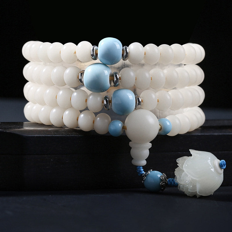 Bracelet réglable en graines de Bodhi pour la sagesse et la méditation