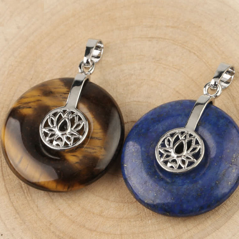 Collier de guérison en cristal d'améthyste rose lotus